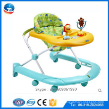 2016 China neue Modell Großhandel beste Qualität Kunststoff Baby Walker / einzigartige 8 Gummi Räder Baby Walker zum Verkauf